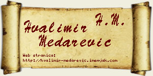 Hvalimir Medarević vizit kartica